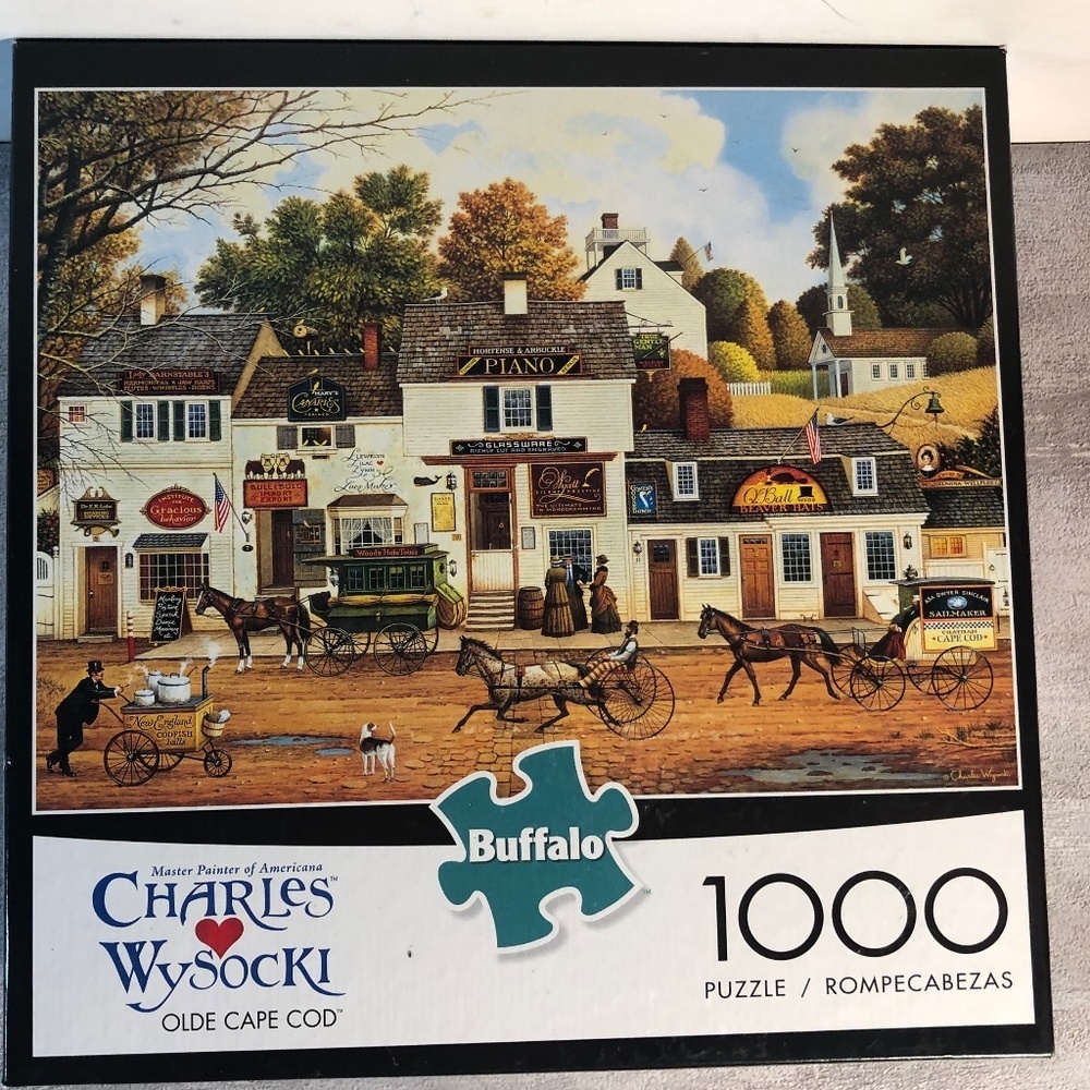 Olde Cape Cod Charles Wysocki 1000 pc 26.75" X 19.75" Buffalo Games Puzzle